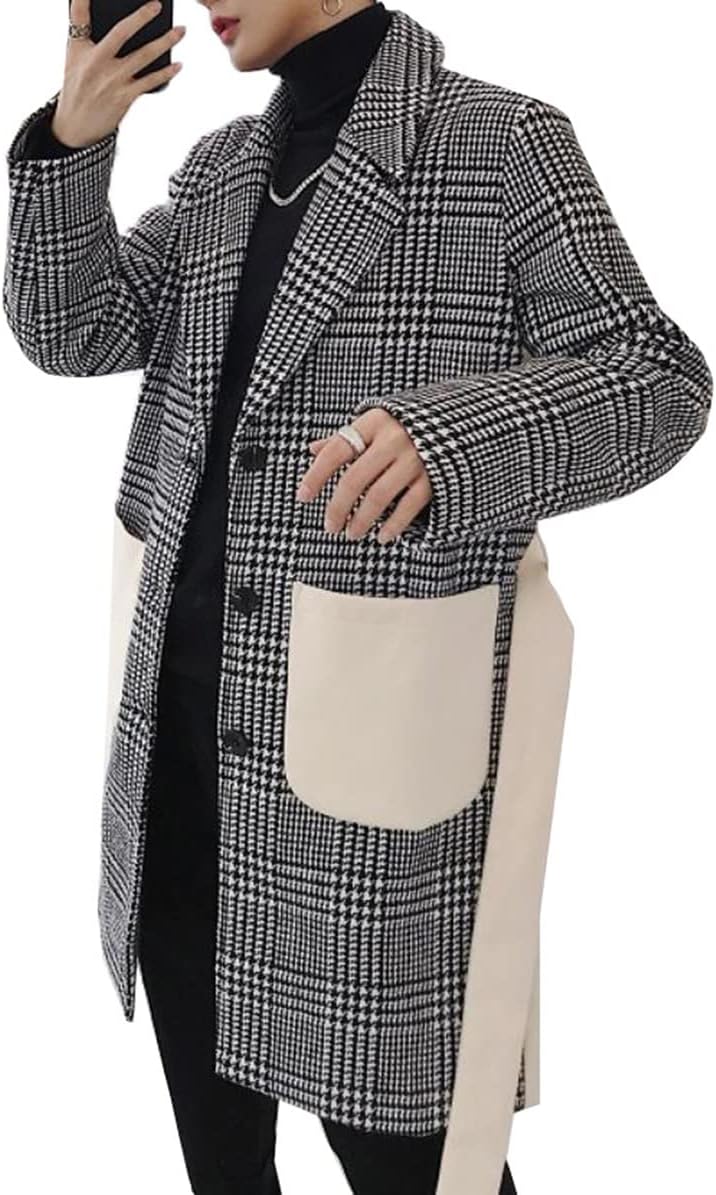 エイココンドウ 総柄 ビッグカラーコート 幾何学柄 ゆったり 42《a958