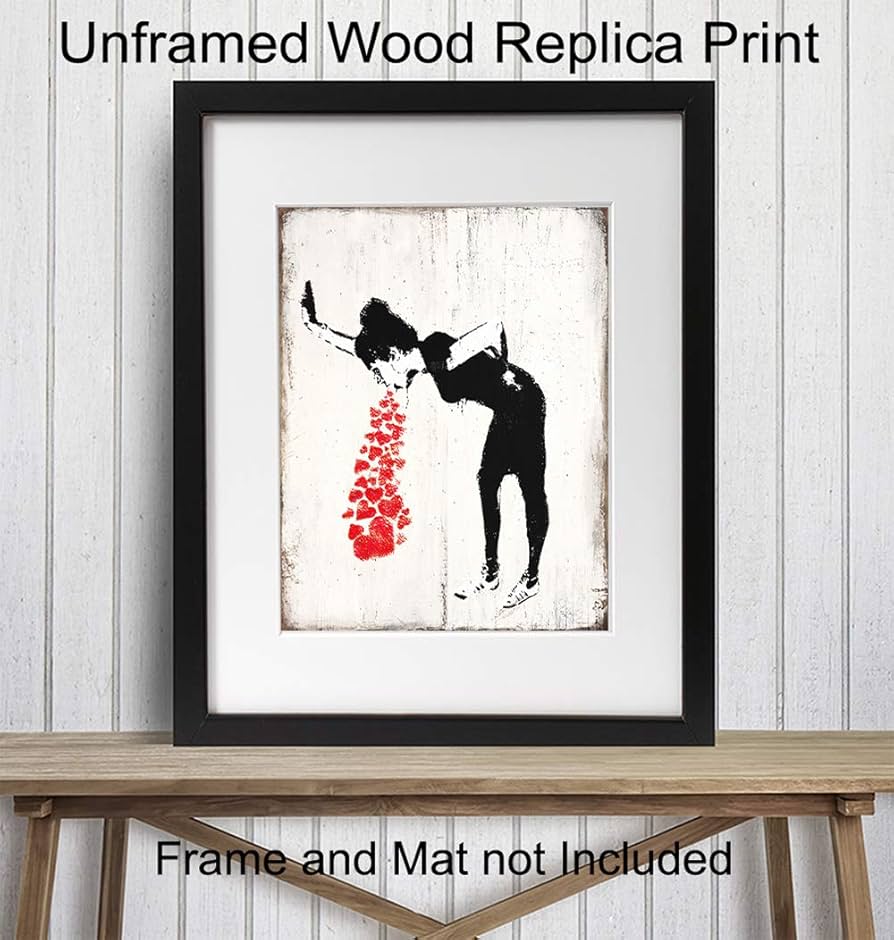Amazon.com: Banksy Wall Art - Love Sick Graffiti Art - Sign Plaque