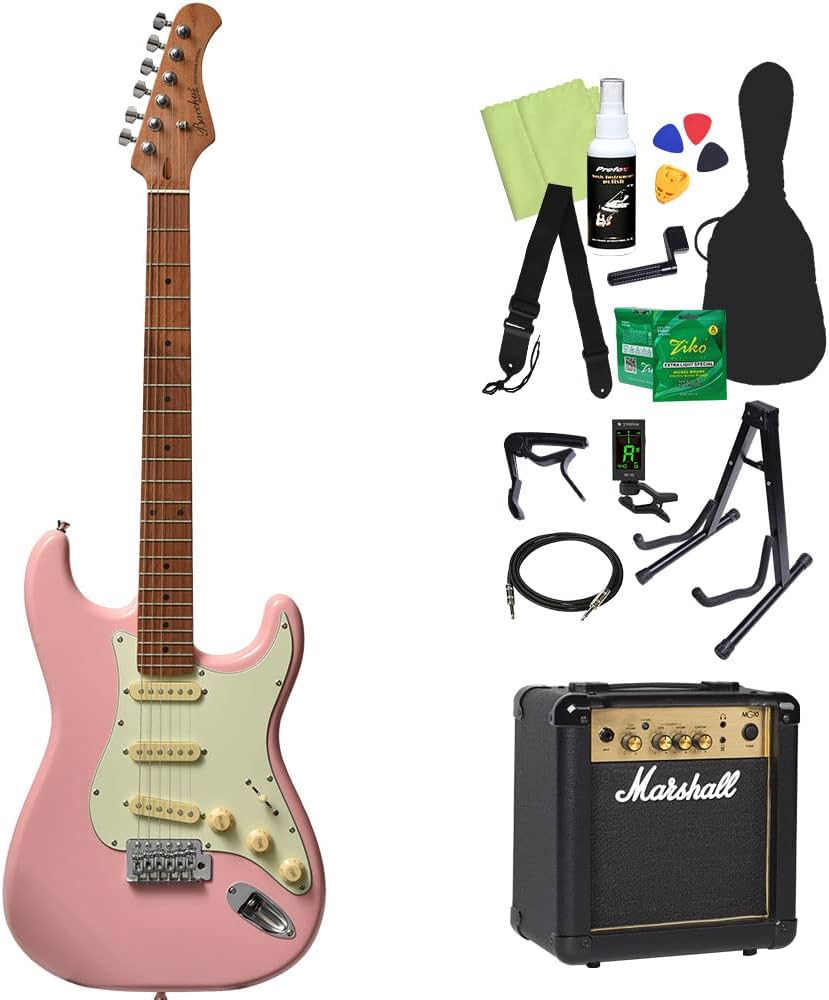 Amazon | Bacchus BST-1-RSM/M エレキギター初心者14点セット 【MG10