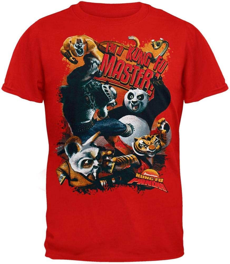 Amazon.com: Kung Fu Panda - I'm A Master Juvy T-Shirt Red