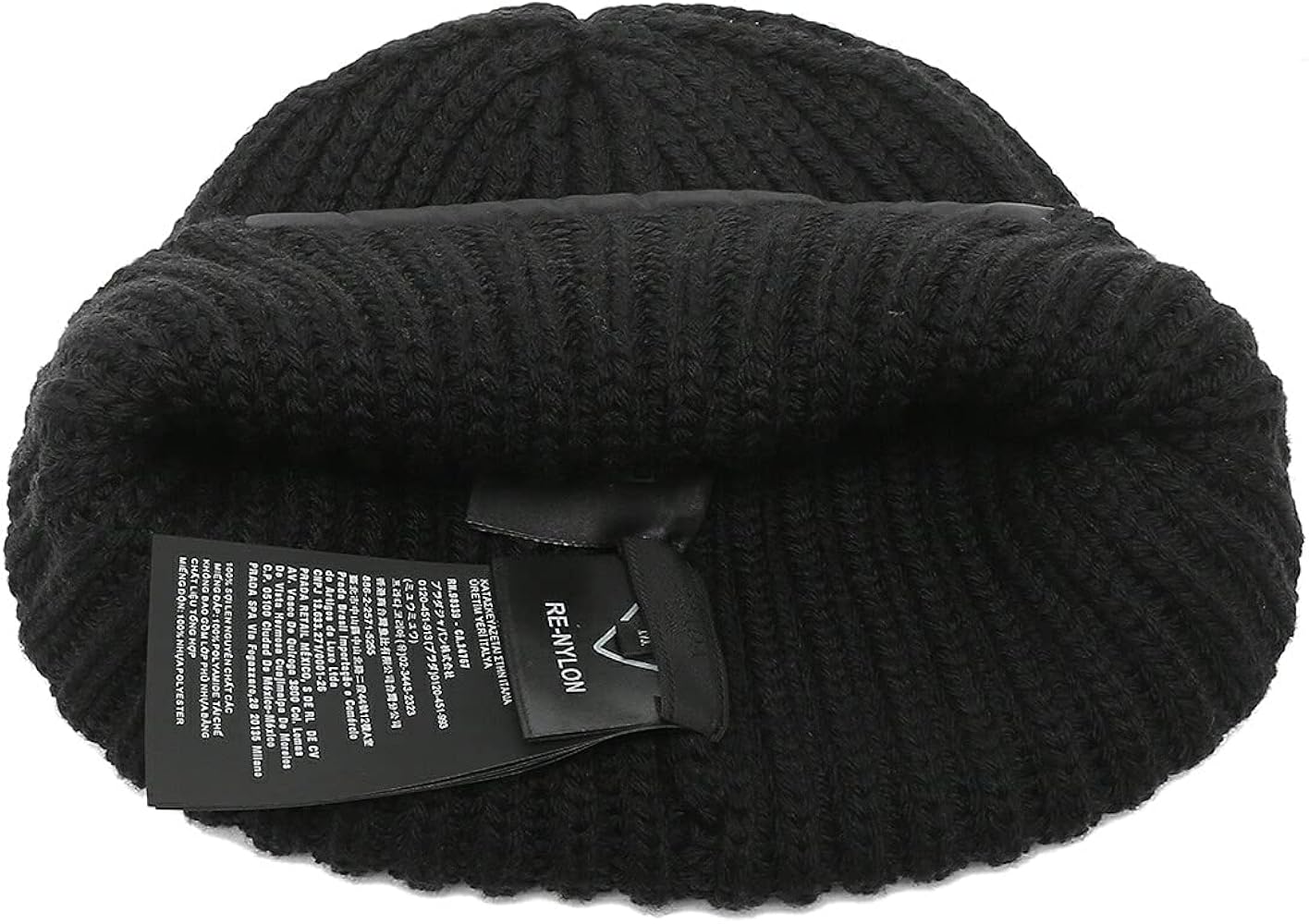 Amazon | [プラダ] 帽子 ニット帽 リナイロン トライアングルロゴ