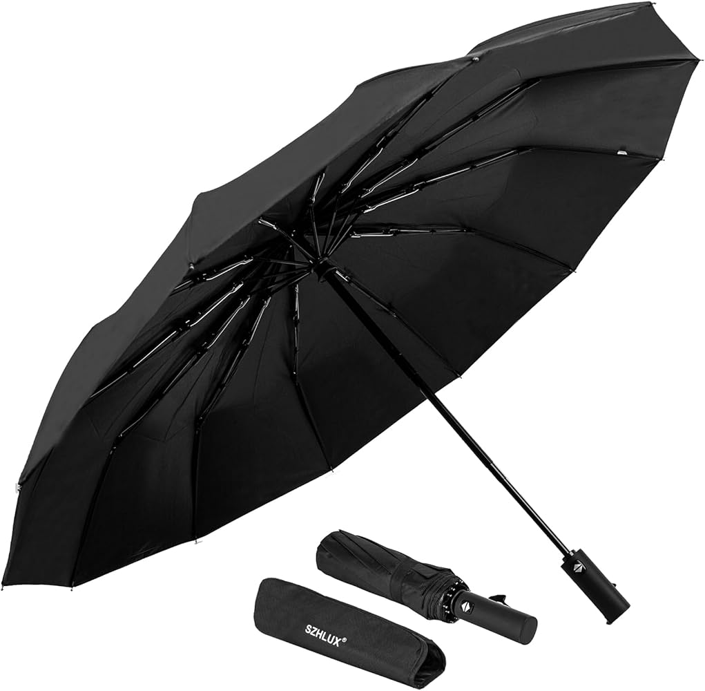 Amazon.com: SZHLUX Travel Umbrella,12 Ribs Compact Windproof