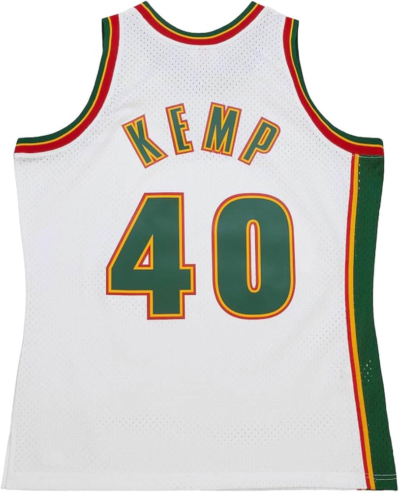 Amazon.com : Mitchell & Ness Shawn Kemp White Seattle Supersonics