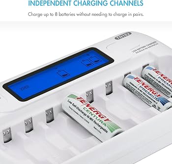 Amazon.com: Tenergy TN162 8-Bay Smart LCD Battery Charger for