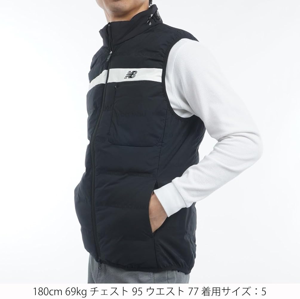 Amazon | [ニューバランス] メンズ ダウンベスト (撥⽔性・防⾵性