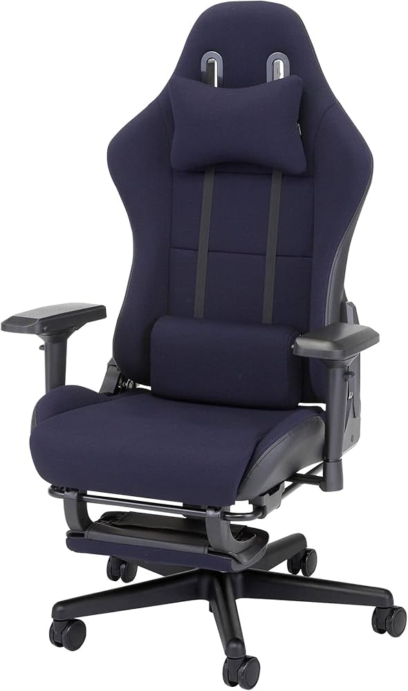 Amazon.co.jp: Wisteriaゲーミングチェア ファブリック オットマン付