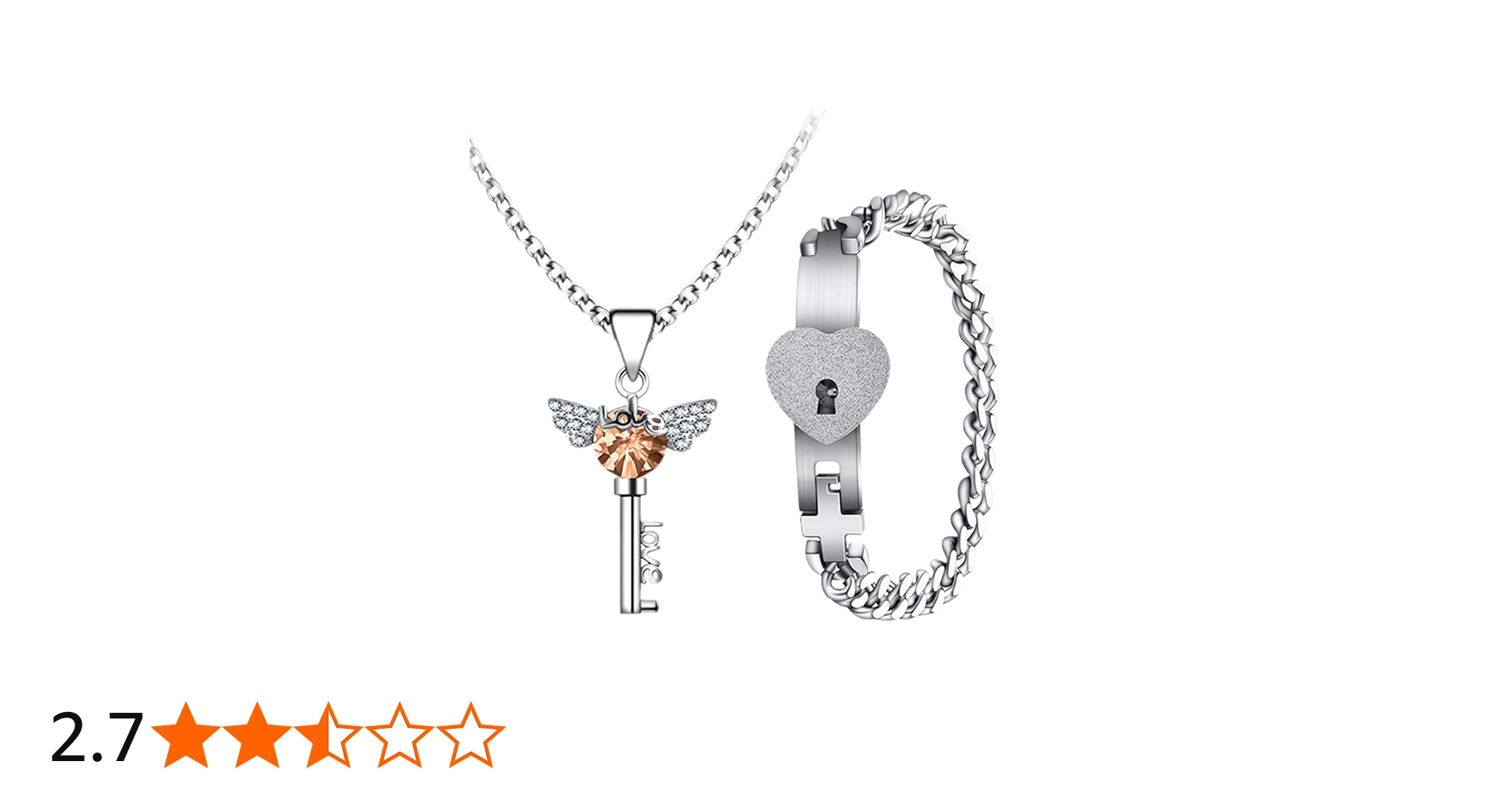 Amazon | [Flongo] 鍵＆錠 カップル アクセサリー ブレスレット