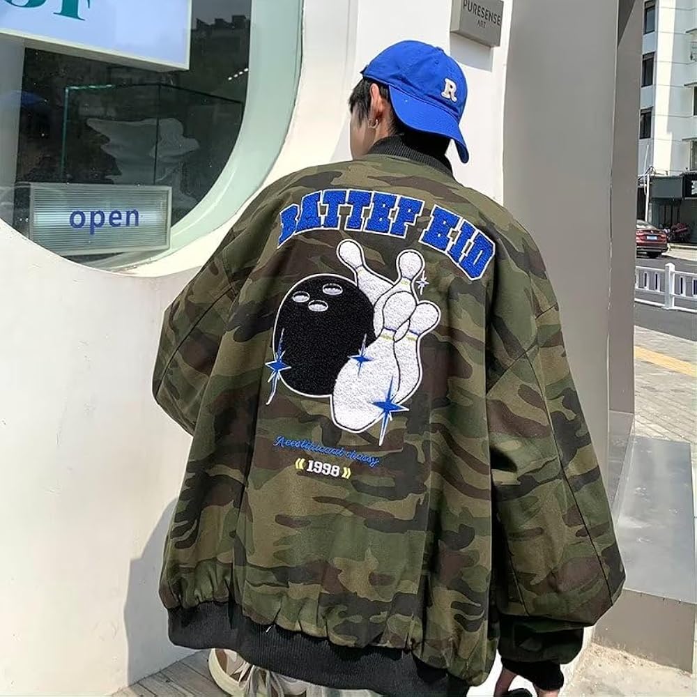 Amazon | [NOLCCTN] スタジャン メンズ 迷彩柄 ジャケット スタジアム