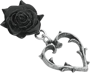 Amazon.com: Alchemy Gothic Wounded Love Black Rose & Thorned Heart