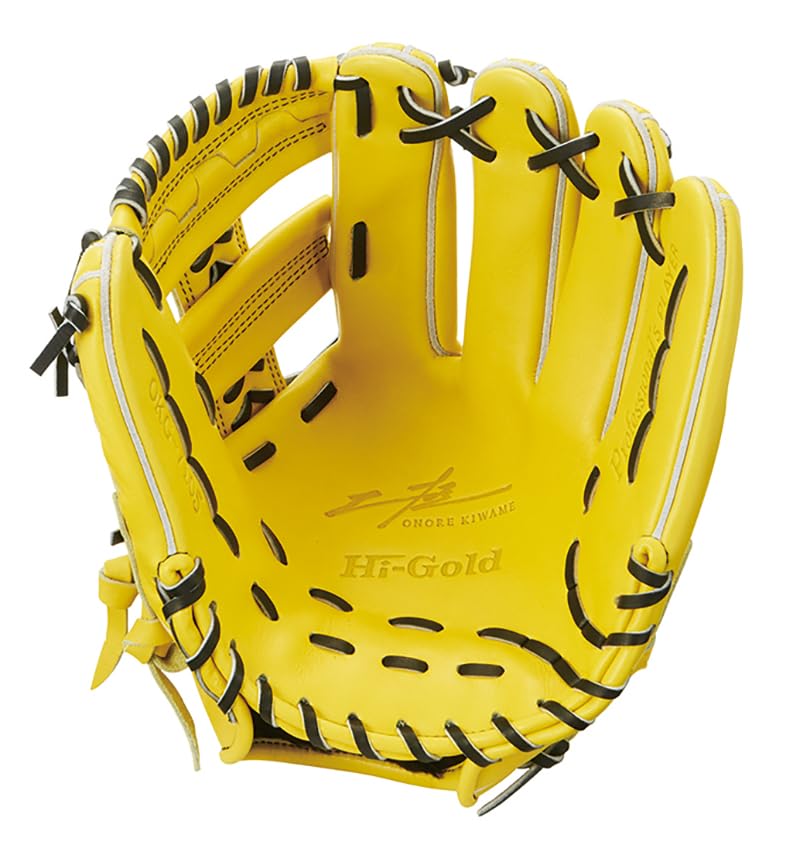 ハム太郎さん専用 ハイゴールド イエロー レザー 軟式グローブ ハム