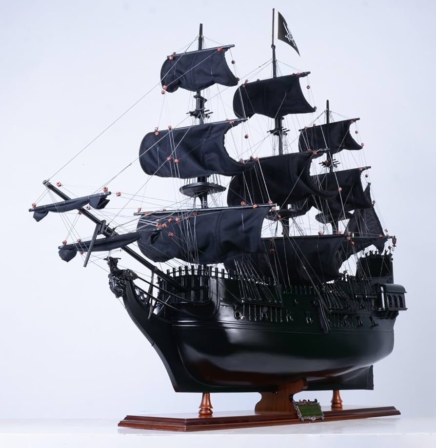Amazon.co.jp: 帆船模型 完成品 木製 カリビアンパイレーツ ブラック