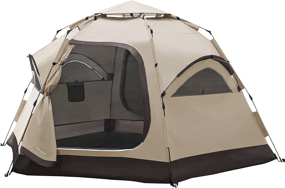 Amazon.co.jp: モダンデコ ワンタッチテント ドーム型 大型 5人用 【3
