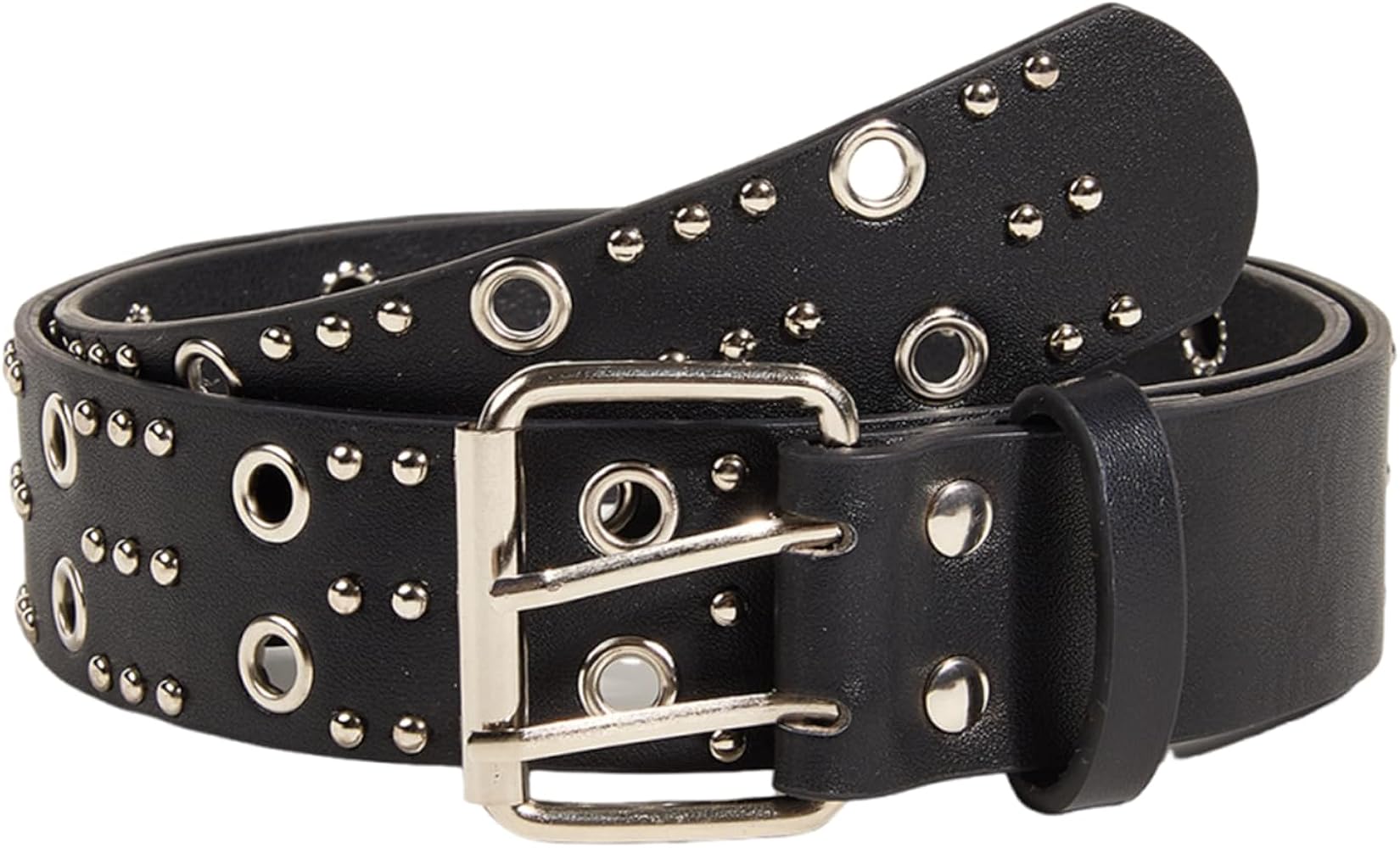 Amazon | [Lamerry] ベルト ダブルピン スタッズ レディース ダブル