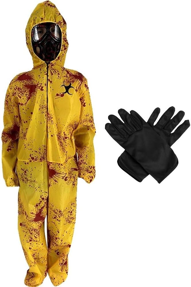 Amazon.co.jp: ハロウィン 危険物スーツ ゾンビ コスチューム バイオ