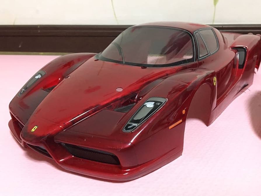 10分1ラジコンボディ、Ferrari ブラック 10分1ラジコンボディ、Ferrari