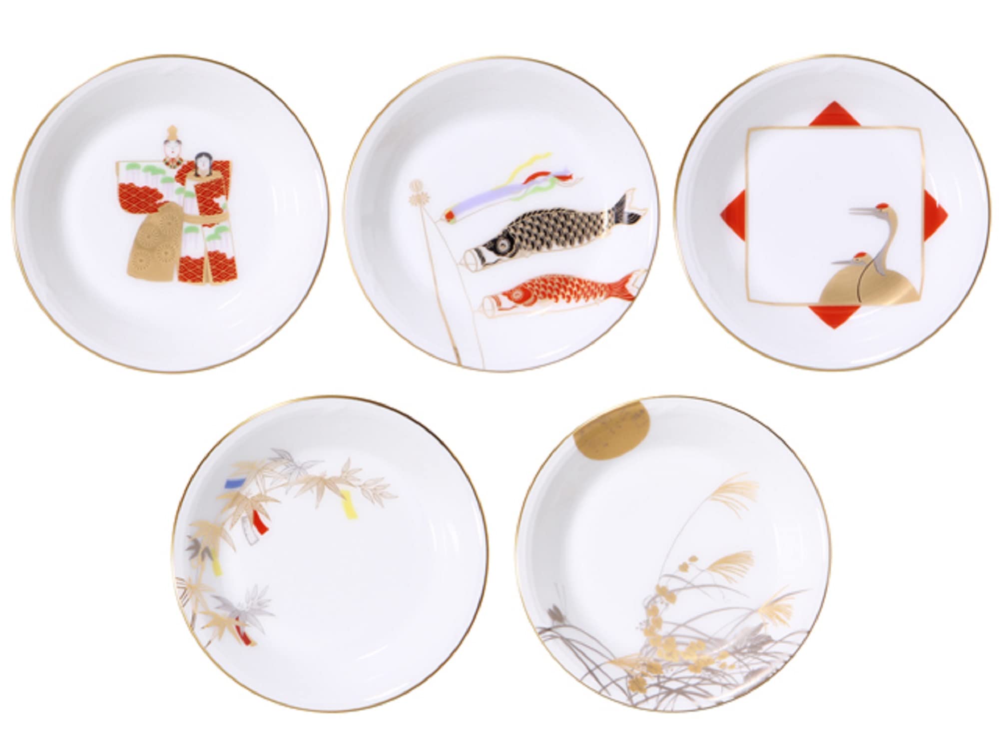 Amazon | 大倉陶園 五歳時記シリーズ 11cm小皿絵替り5枚揃 プレート