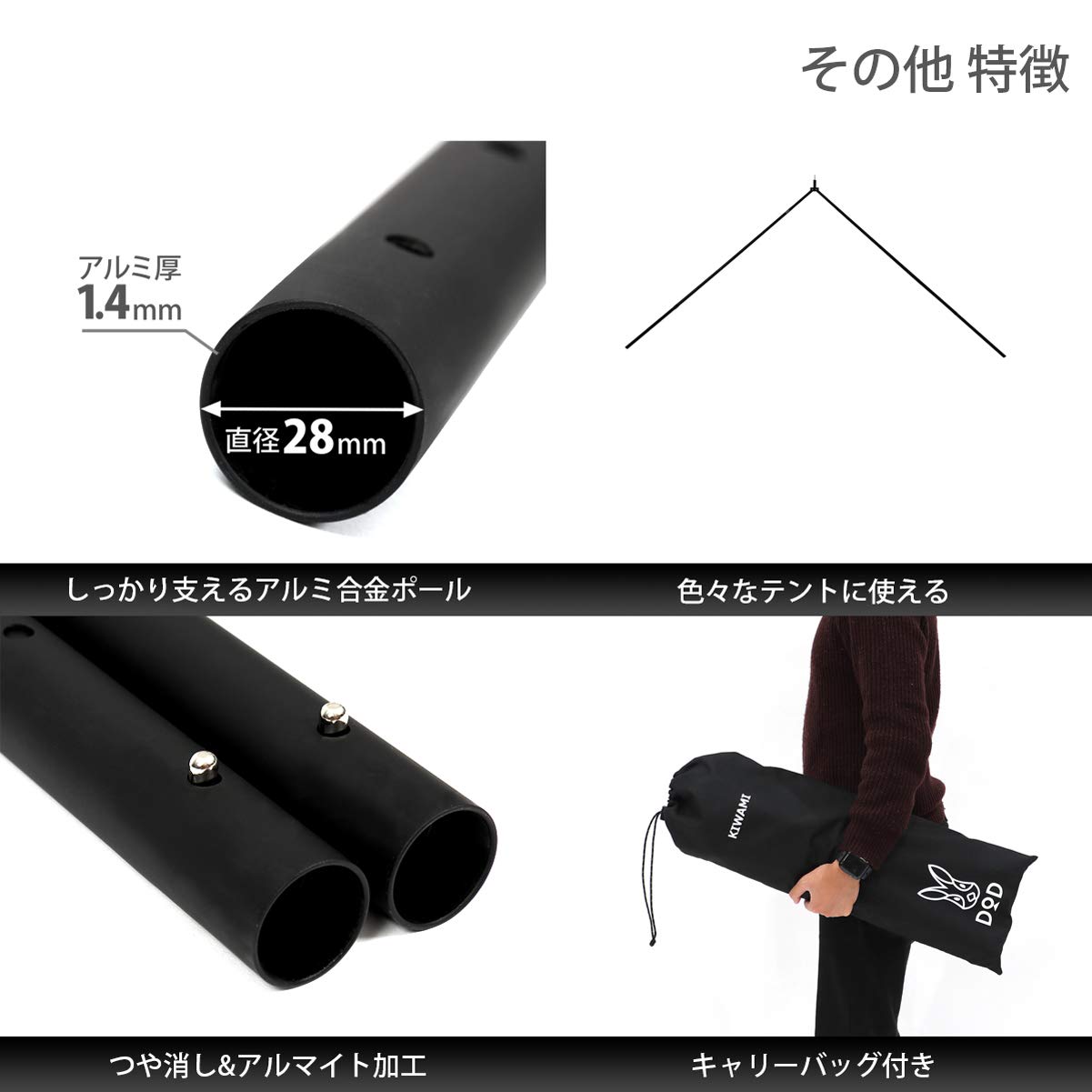 Amazon | DOD(ディーオーディー) フタマタノキワミ ワンポールテント