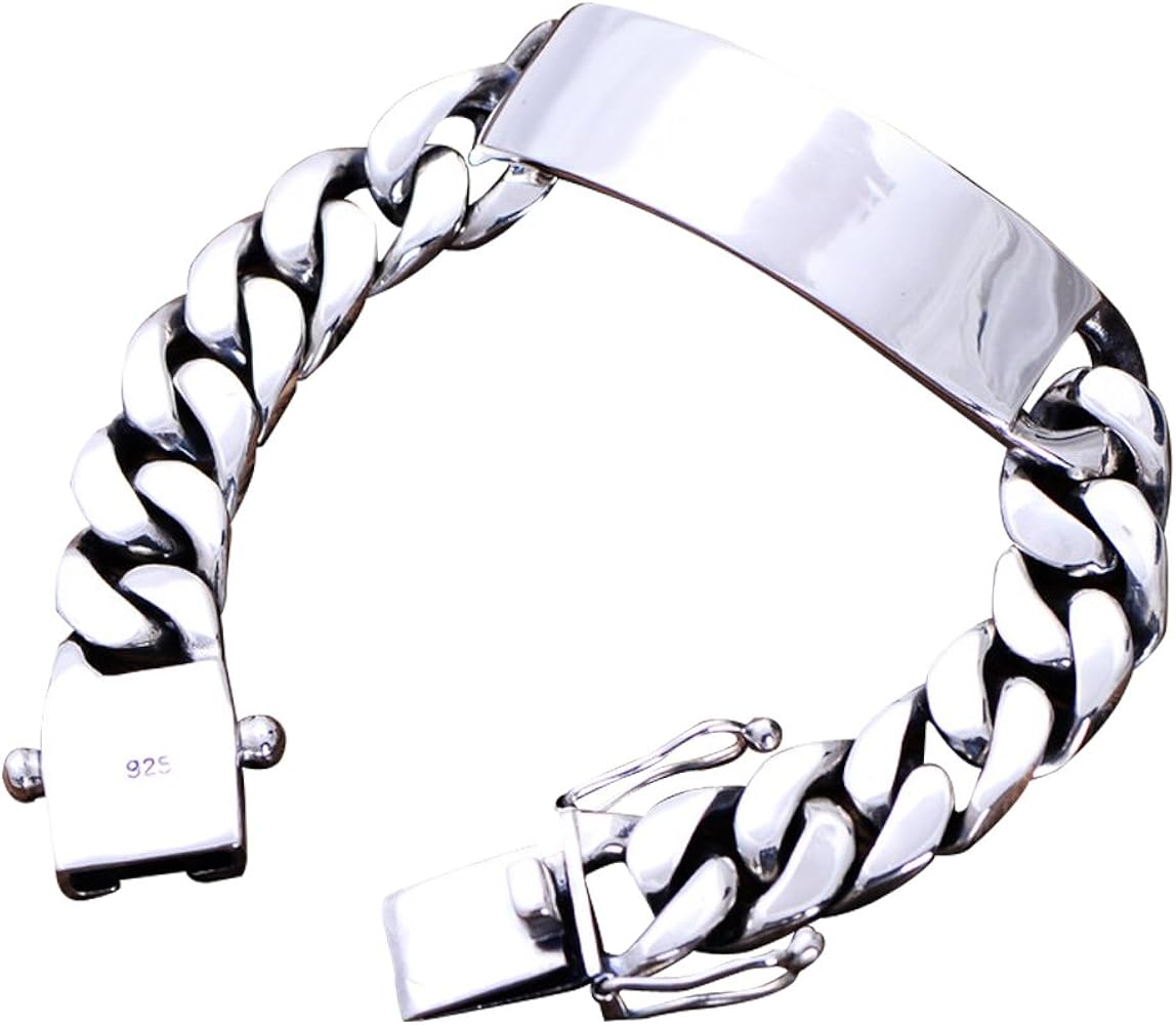 Amazon.com: JadeAngel Men Heavy Sterling Silver Chunky Chain Link