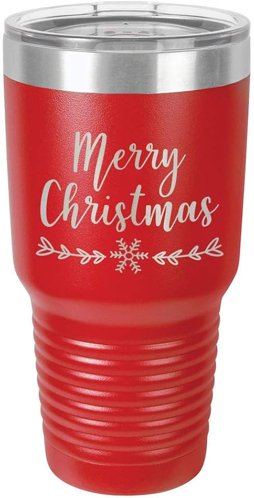 Amazon.com | MERRY CHRISTMAS Red 30 oz Tumbler With Straw and