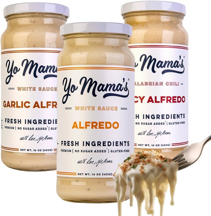 Amazon.com : Yo Mama's Foods Gourmet Keto Alfredo Pasta Sauces