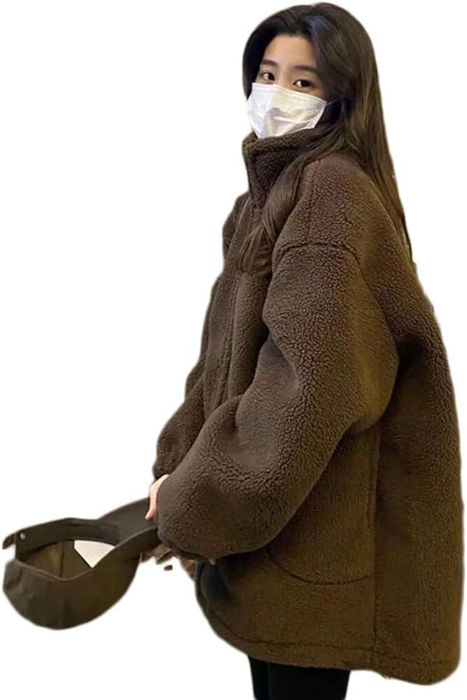 Amazon | [Donahutt03] ボアジャケット レディース コーヒー色