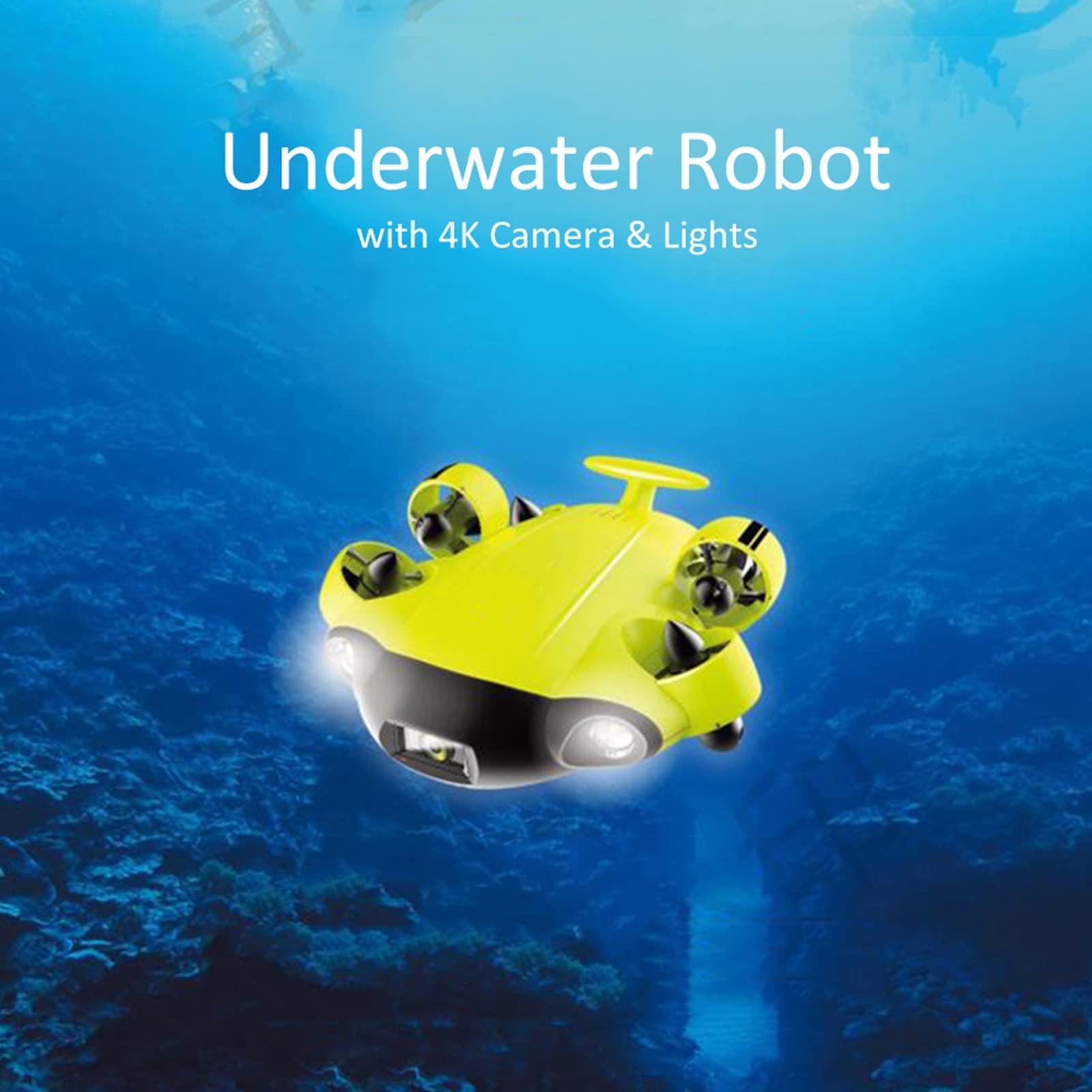 Amazon.co.jp: 水中ドローン、ダイビング水中魚群探知機、ROV 全方向