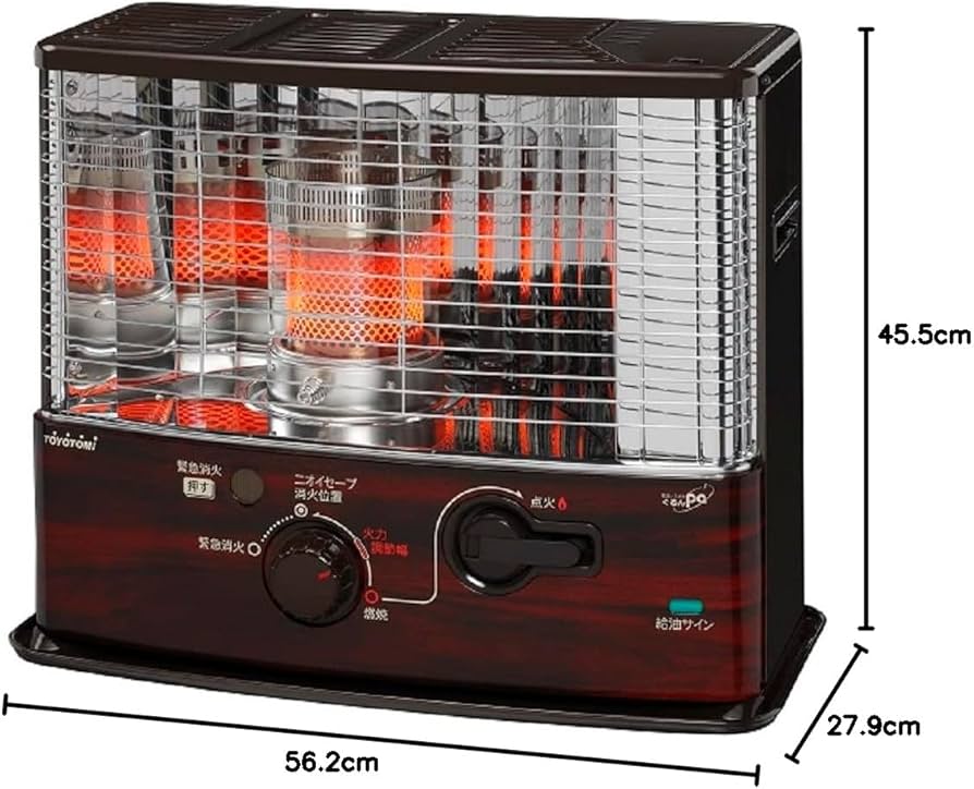 Amazon | トヨトミ 石油ストーブ 電池レス ぐるんPa (木造8畳まで