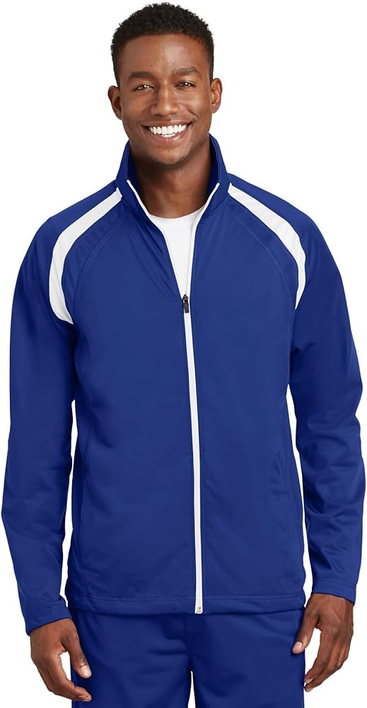 SPORT-TEK Unisex Tricot Track Jacket | Lightweight Zip Up for Men