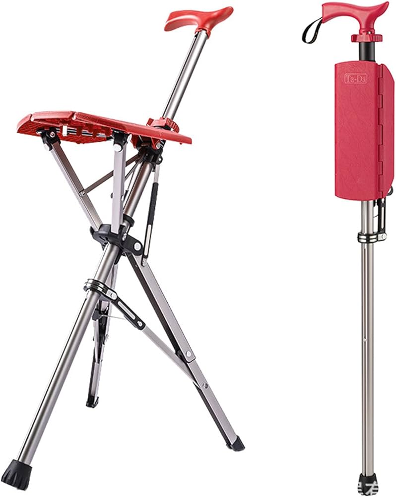 Amazon.co.jp: Vrapnudcシート付き杖 ステッキチェア 杖 椅子になる杖