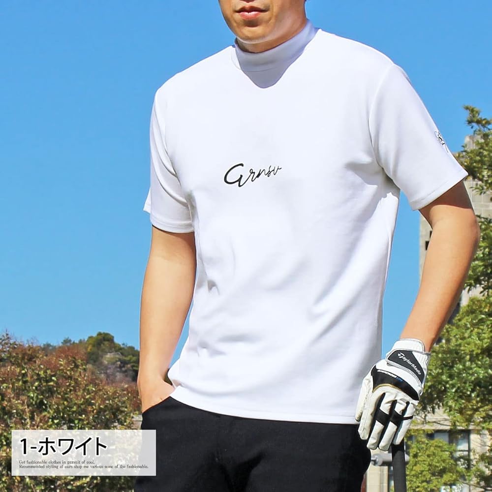 Amazon.co.jp: [MC MensCasual] モックネックシャツ ゴルフ メンズ