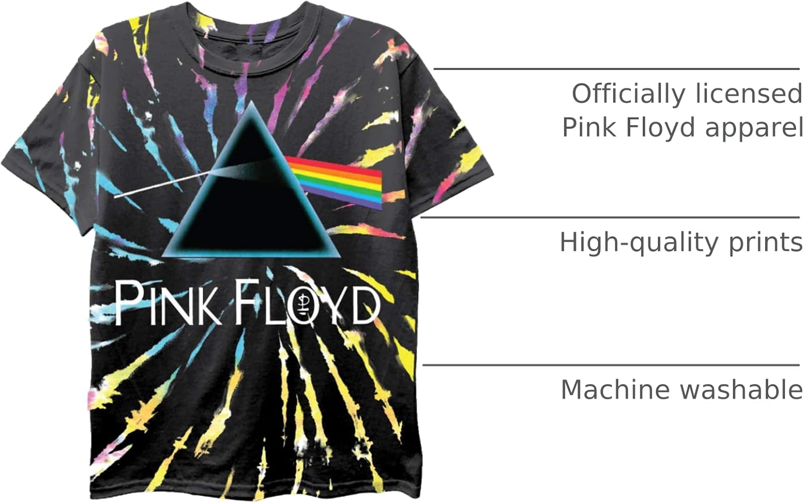 Amazon.com: Pink Floyd Mens Rock Shirt Dark Side of The Moon
