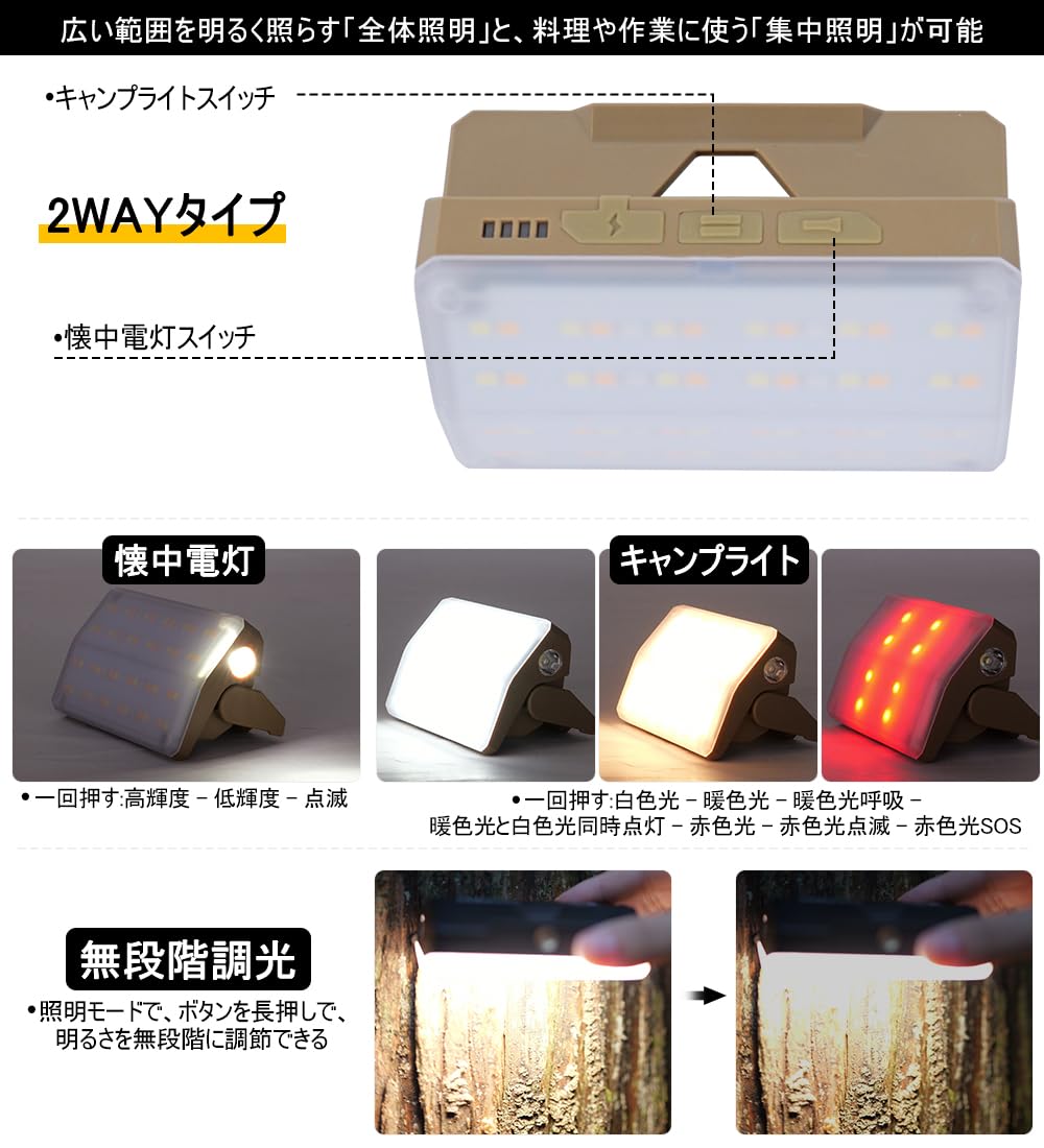 Amazon.co.jp: SoomloomキャンプランタンOMNI広範囲2WAYキャンプライト