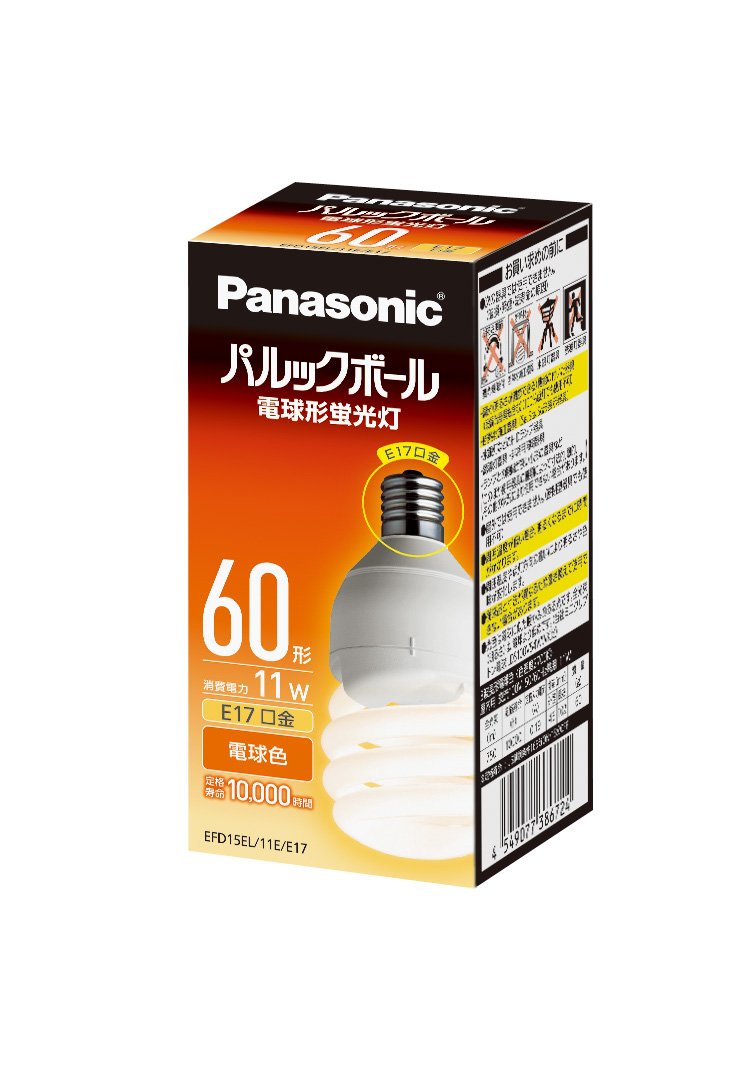 Amazon | パナソニック 電球形蛍光灯 パルックボール 電球60W形相当