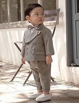 Amazon.com: Ulnomio Boys' Blazer Jacket Double Breasted Buttons