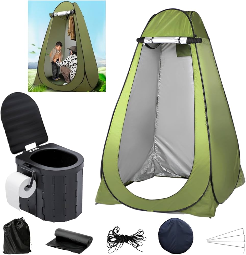 Amazon.co.jp: heizi 簡易トイレ テント付き 折り畳み ペーパー