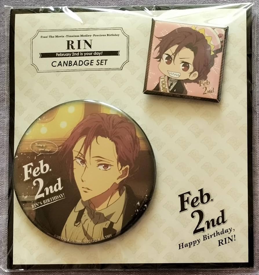 Free! precious Birthday 松岡凛 バースデー 缶バッジ Free!シリーズ