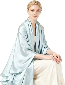 Lina & Lily Women's Silky Satin Scarf Shawl Wrap for Wedding