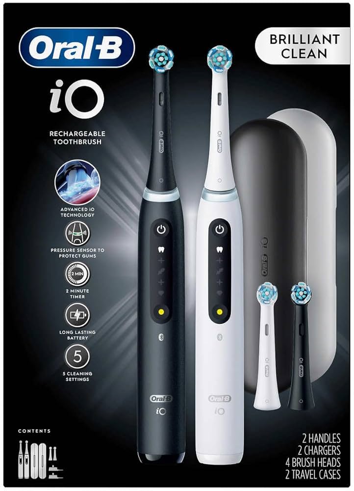 Amazon.com: Oral-B iO 5 Brilliant Clean Electric Toothbrush, 2