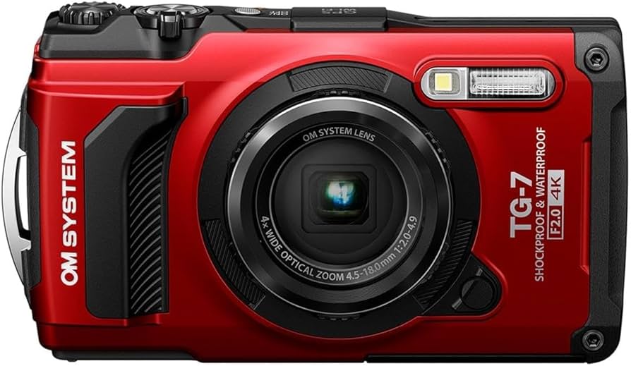 Amazon.com : OM System Tough TG-7 Underwater Camera (Red) (Renewed