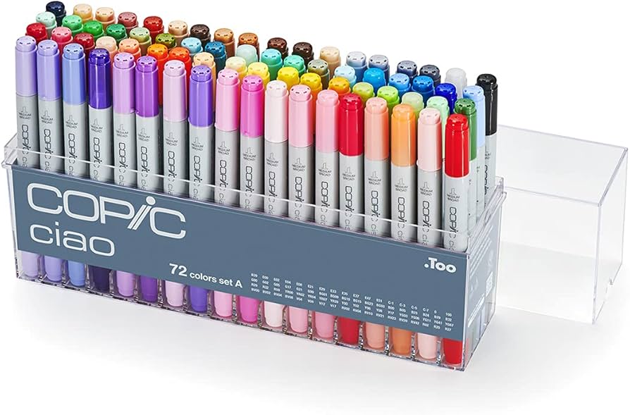 Amazon.co.jp: Too コピック チャオ 72色 Aセット : 文房具・オフィス用品