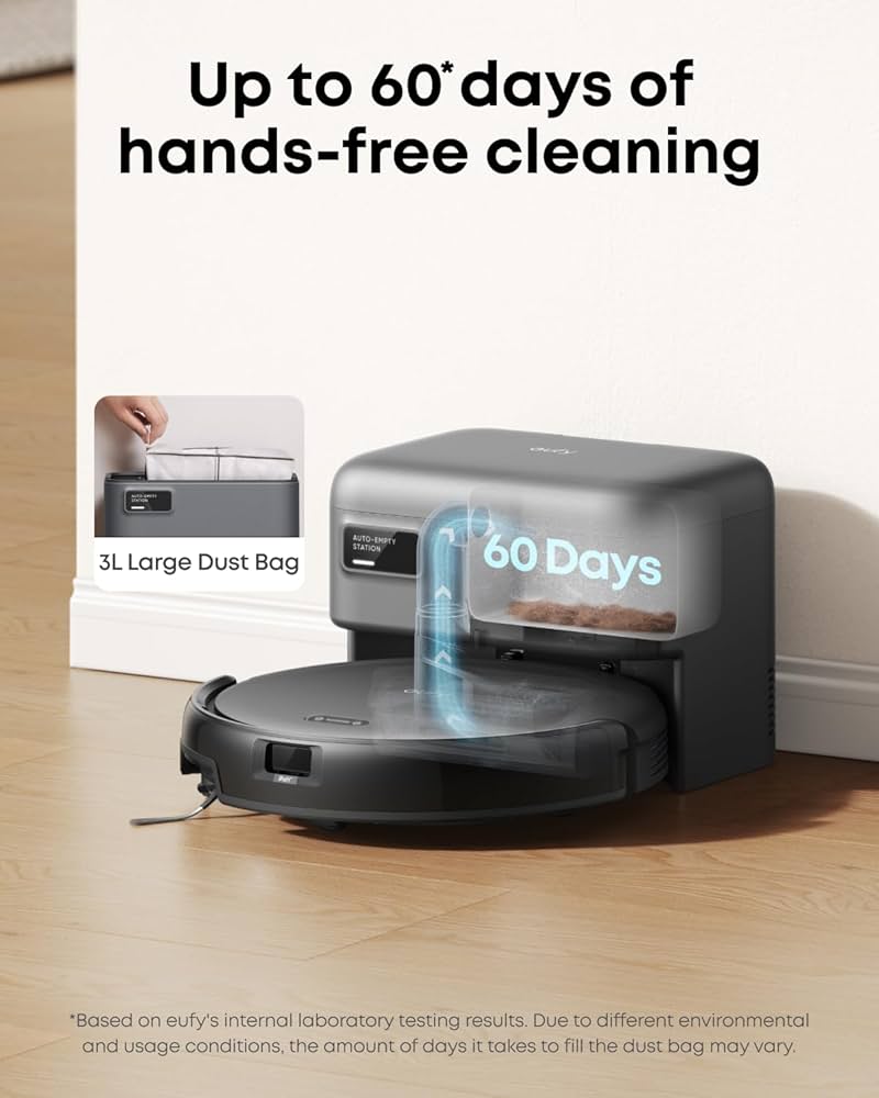 Amazon.com - eufy C10 Robot Vacuum Self Emptying, 8 Weeks Hands