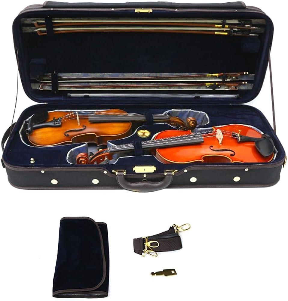 Amazon.co.jp: Vetimobato 調節可能なダブルバイオリンケース