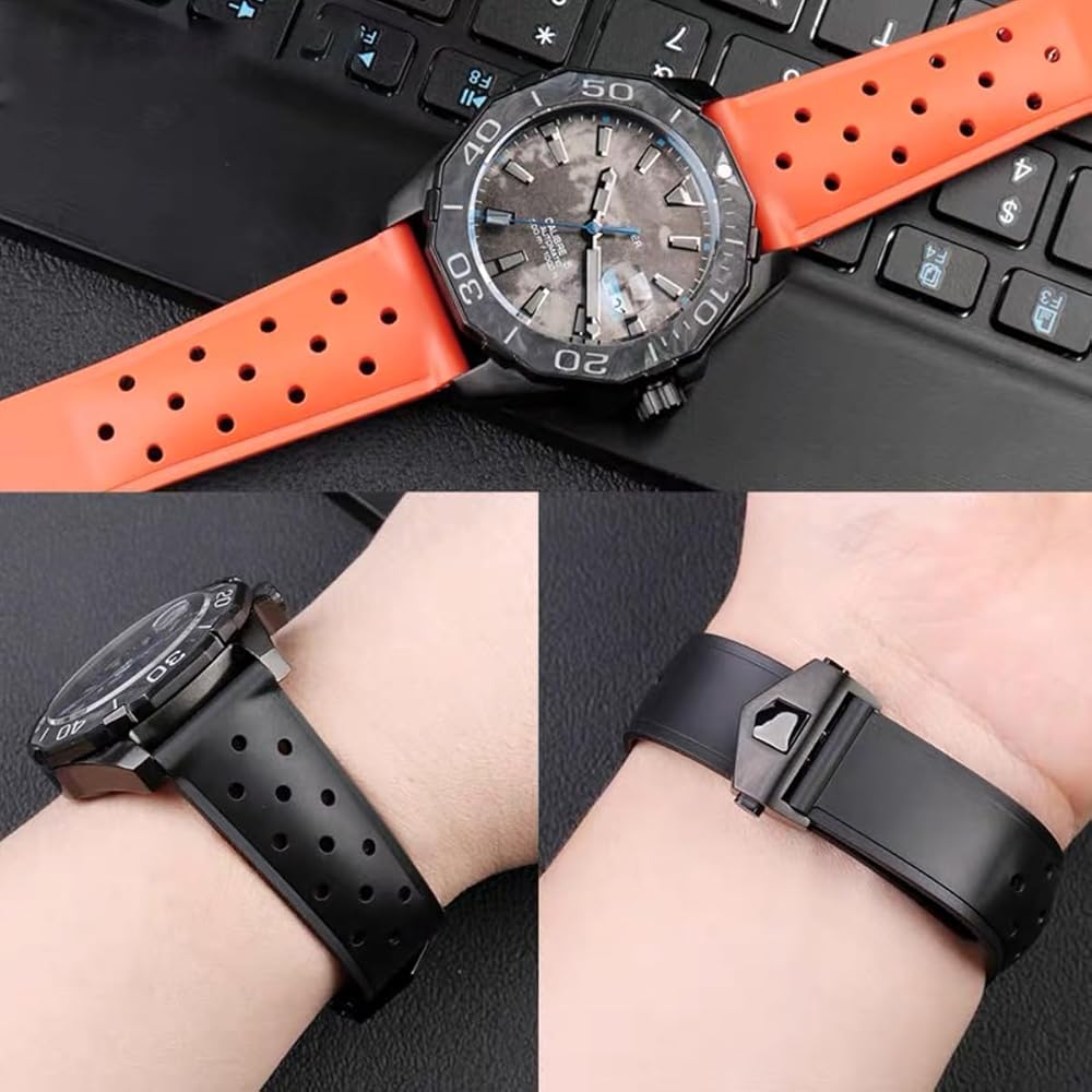 Amazon.co.jp: [AIYIRUO] 時計ベルト TAG HEUER シリコン 時計バンド