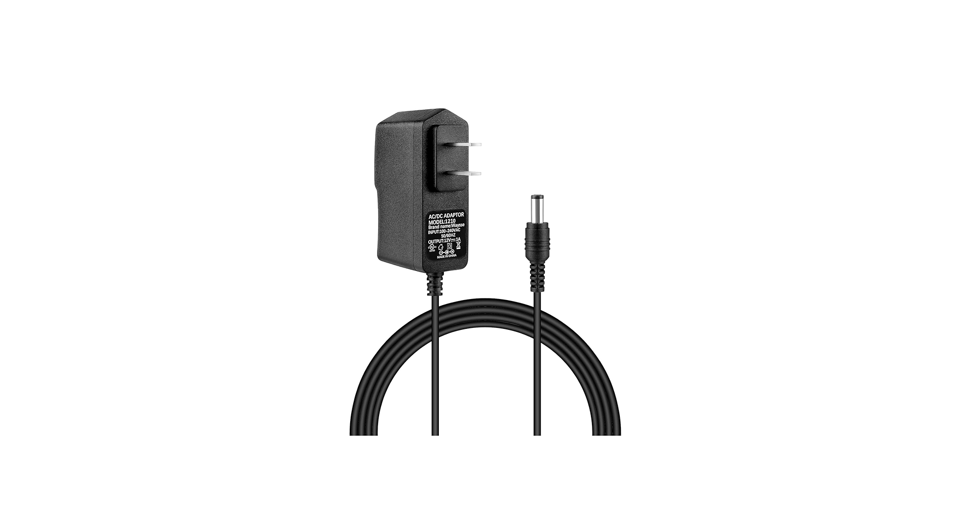 Amazon.com: 12V 1A Power Supply Adapter, Waysse 1000mA 12W AC DC