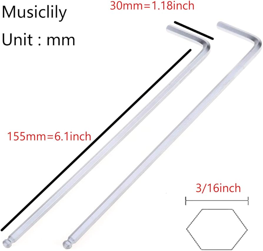 Amazon.co.jp: Musiclily Basic 3/16 インチ トラスロッド調整 六角