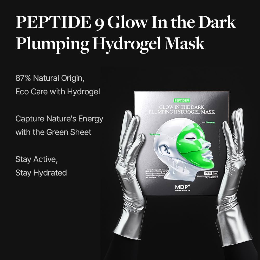 Amazon.com: MDP+ Peptide 9 Glow In The Dark Plumping Hydrogel Mask