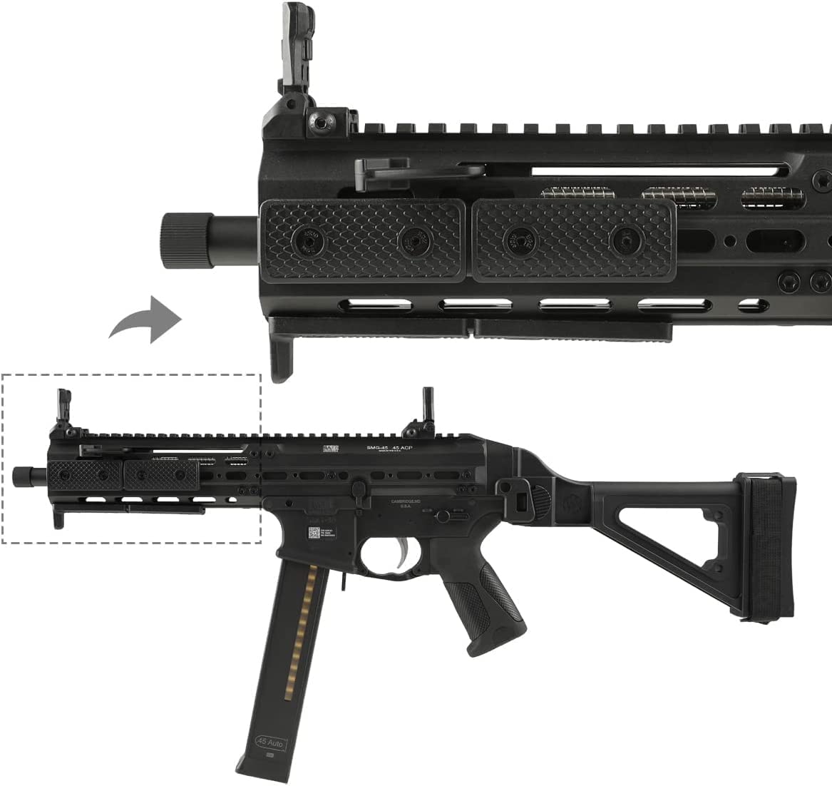 Amazon.co.jp: Double Eagle LWRCI SMG-45 AEG (電子トリガー搭載/UTR