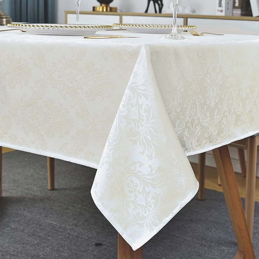 Amazon.co.jp: Rectangle Tablecloth-Damask Tablecloth Jacquard
