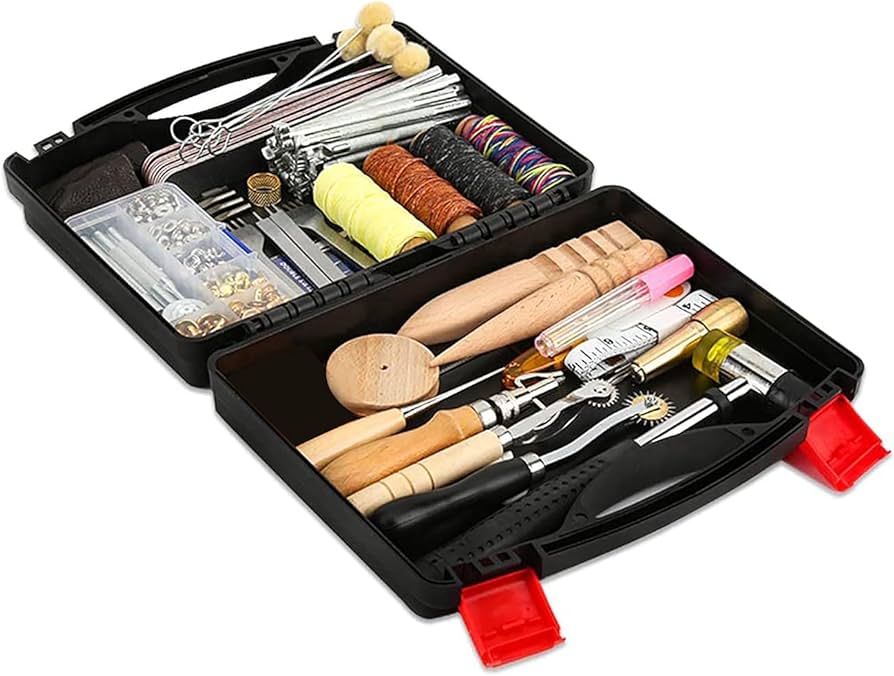 Amazon.co.jp: レザークラフト 工具 道具セット 手縫い 革工具セット