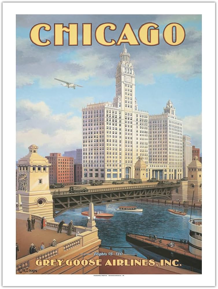 Amazon.com: Chicago Illinois - DuSable Bridge (Michigan Avenue